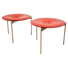 Pair of Vintage Stools by Uno & Osten Kristiansson for Luxus, 1960s, Sweden
