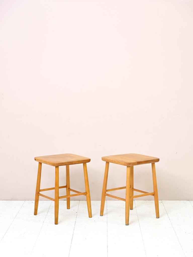 Pair of Vintage Stools For Sale at 1stDibs