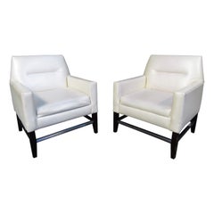 Paire de fauteuils club vintage de style vintage