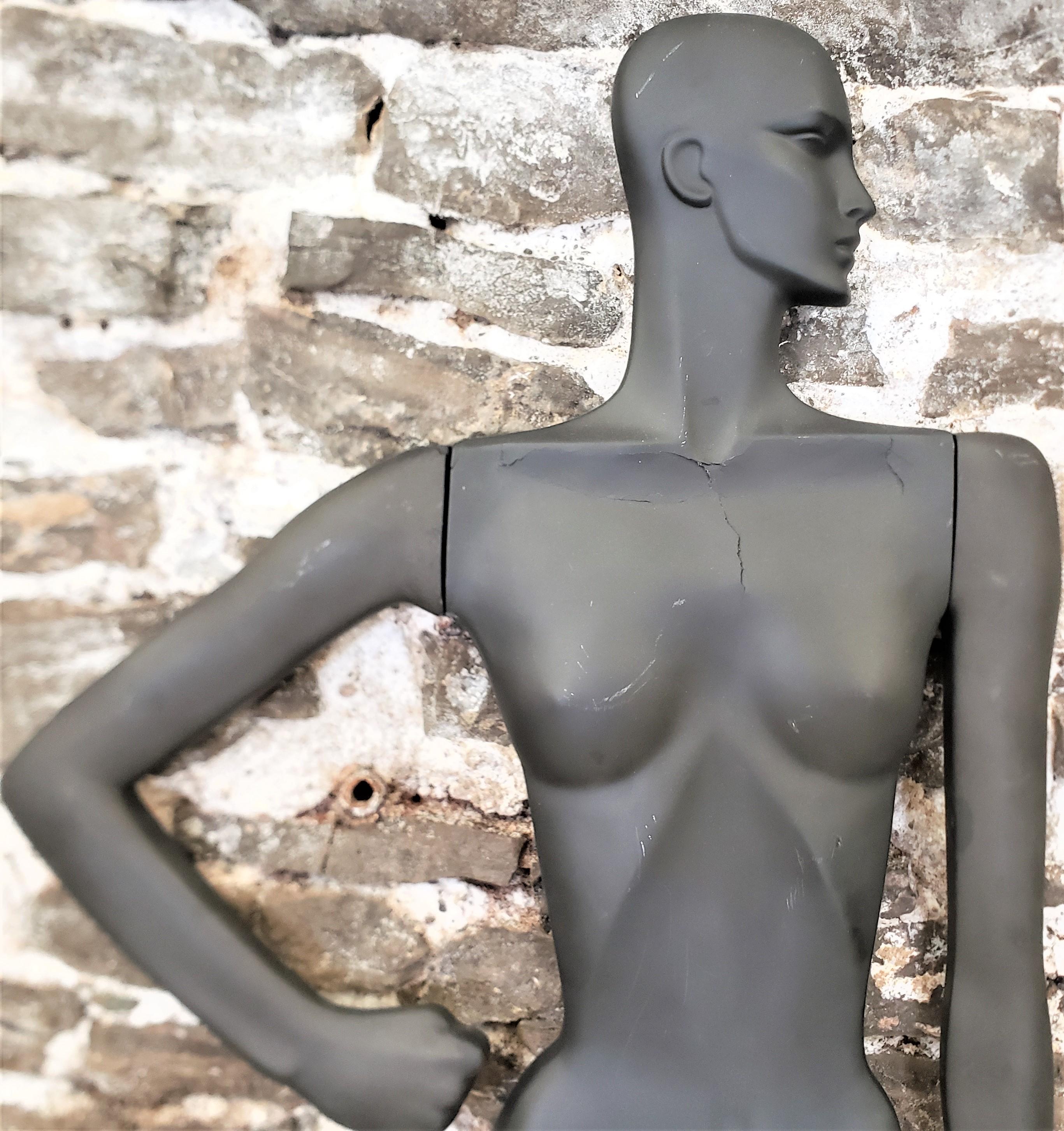 Plastic Pair of Vintage Stylized Nude Female Wall Mounted Sculptures or Manequins For Sale