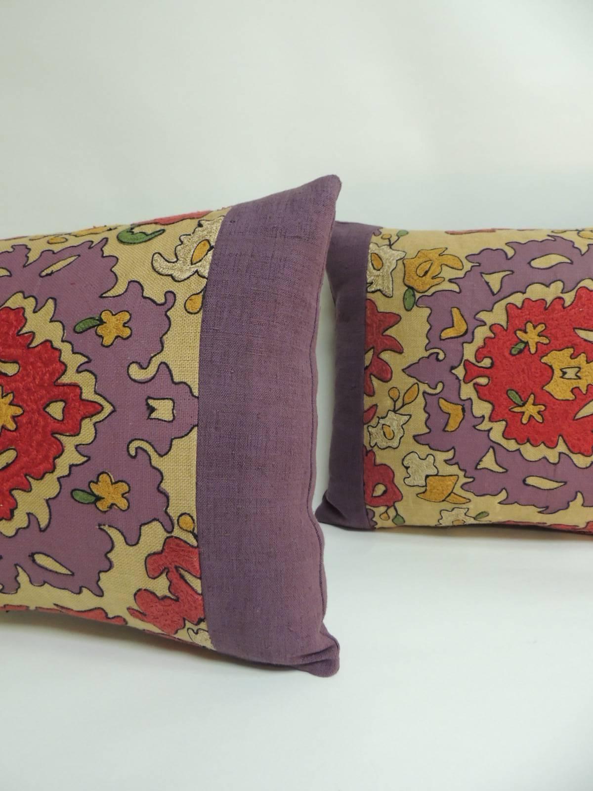 purple lumbar pillows