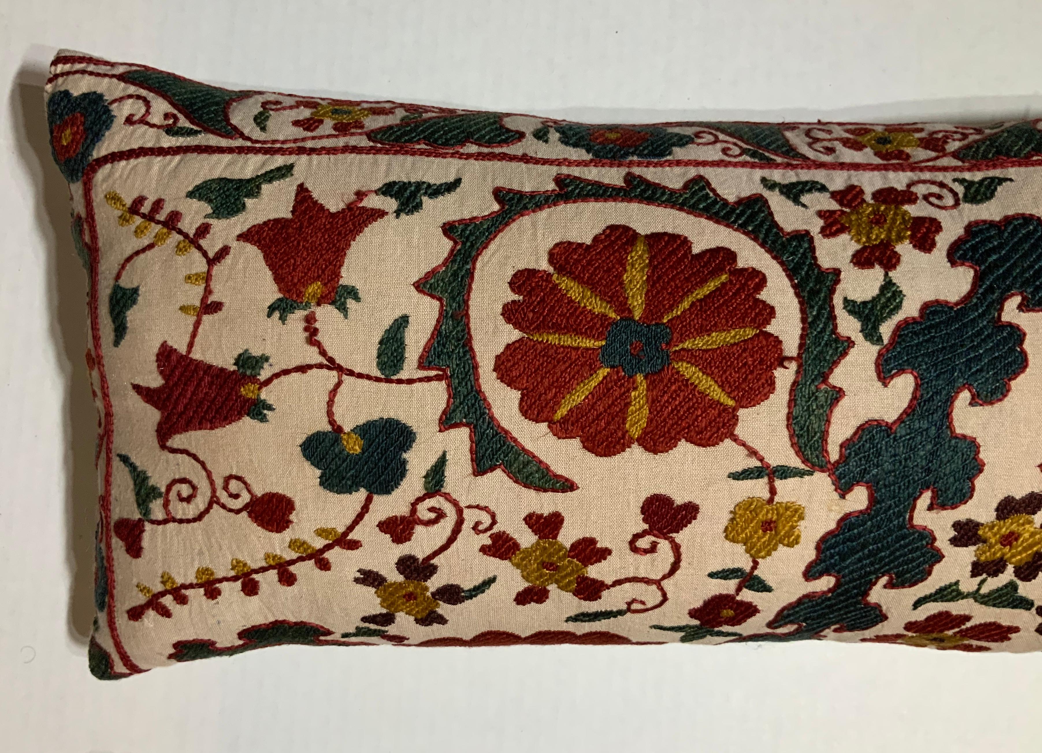 Uzbek Pair of Vintage Suzani Pillows