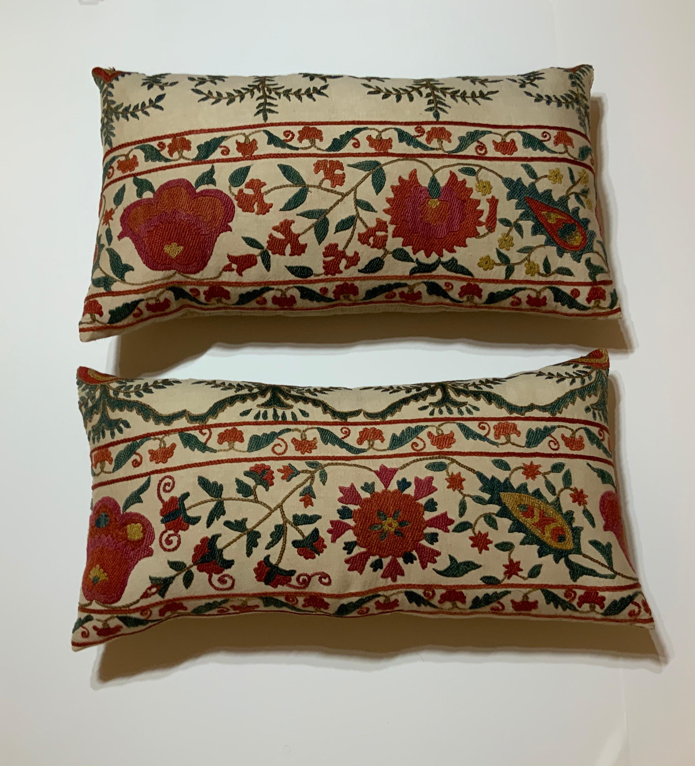 Pair of Vintage Suzani Pillows 3