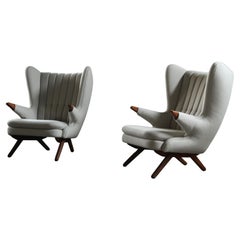 Pair of Vintage Svend Skipper “Model 91” Lounge Chairs, Denmark, 1960s