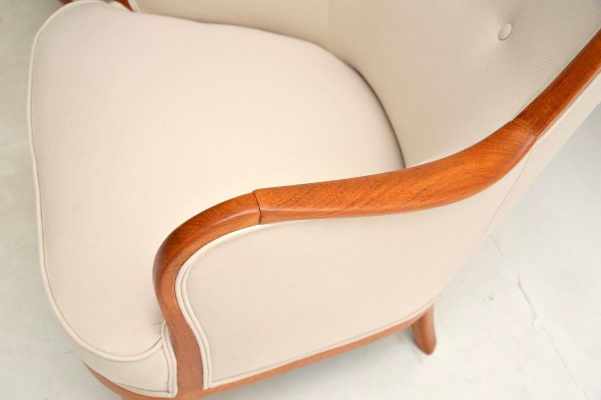 Schwedisches Sesselpaar im Vintage-Stil von Carl Malmsten im Angebot 2