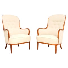 Pair of Vintage Swedish Armchairs by Carl Malmsten