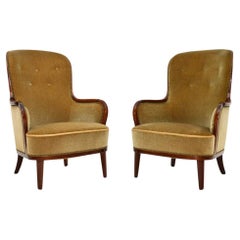 Pair of Vintage Swedish Armchairs by Carl Malmsten