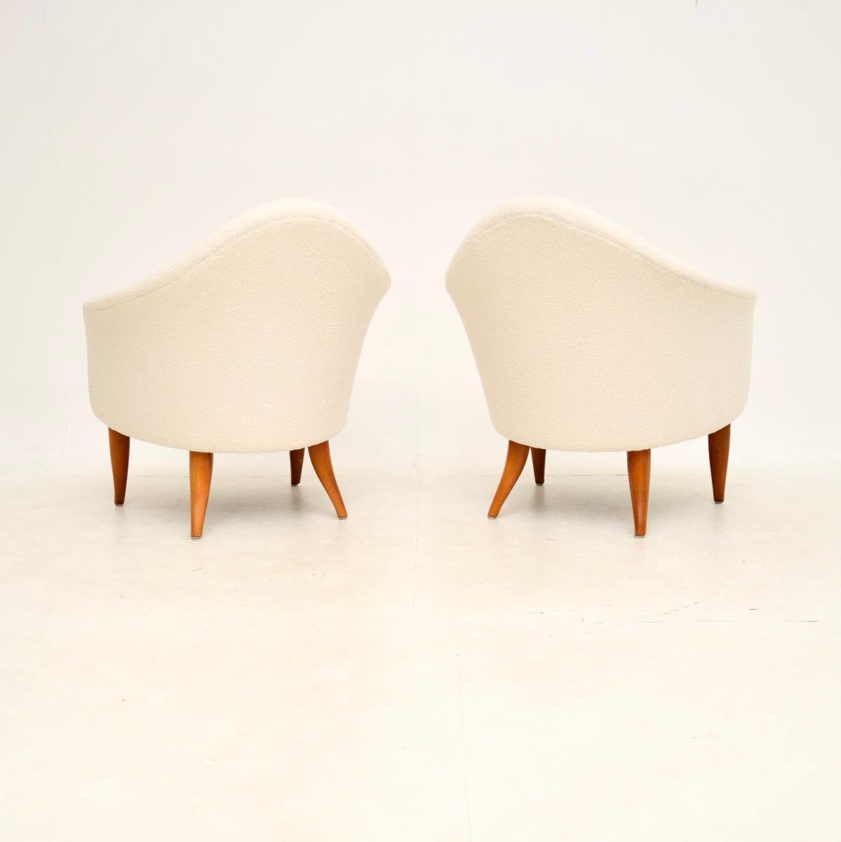 Pair of Vintage Swedish Armchairs by Kerstin Horlin Holmquist In Good Condition For Sale In London, GB