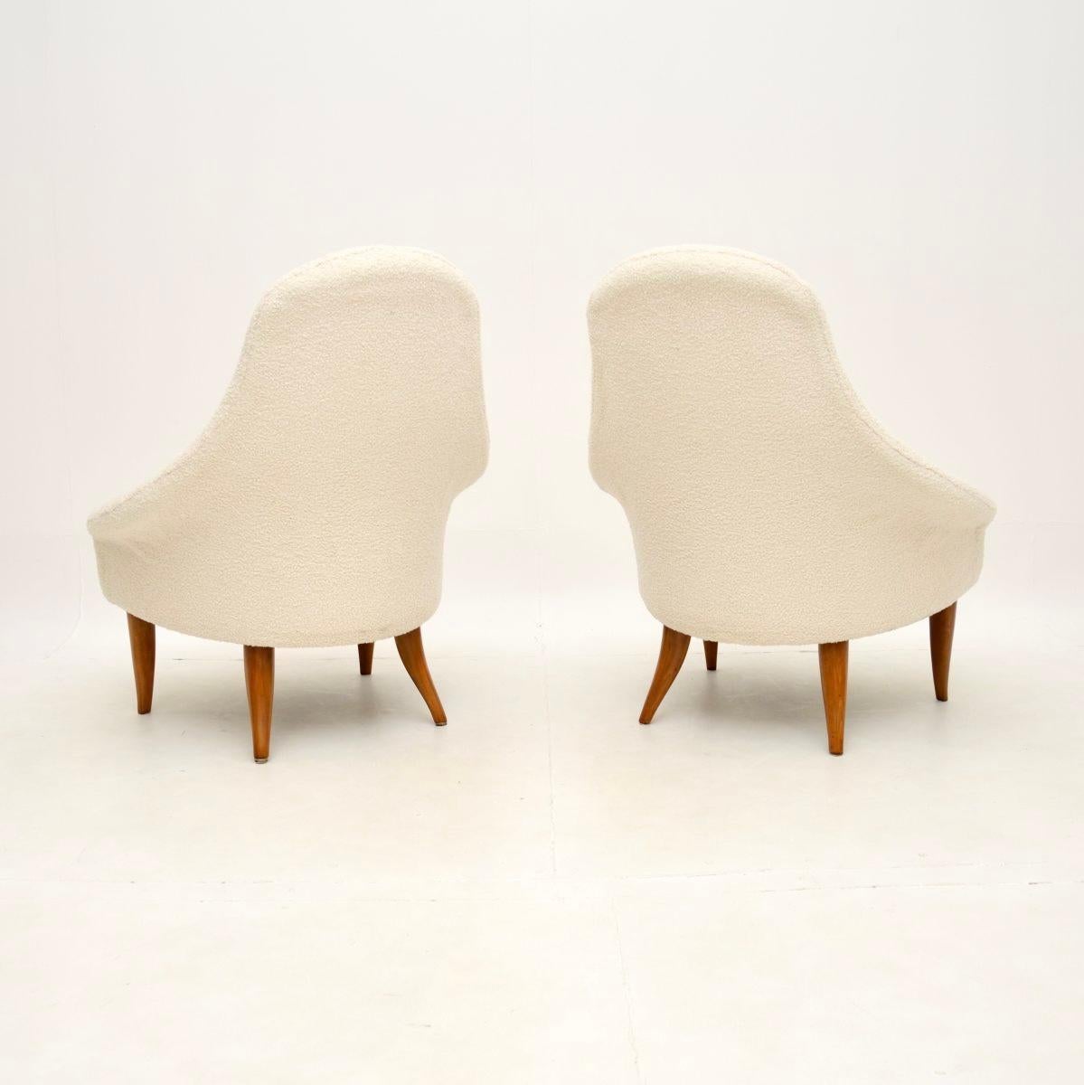 Paire de fauteuils suédois vintage par Kerstin Horlin Holmquist Bon état - En vente à London, GB