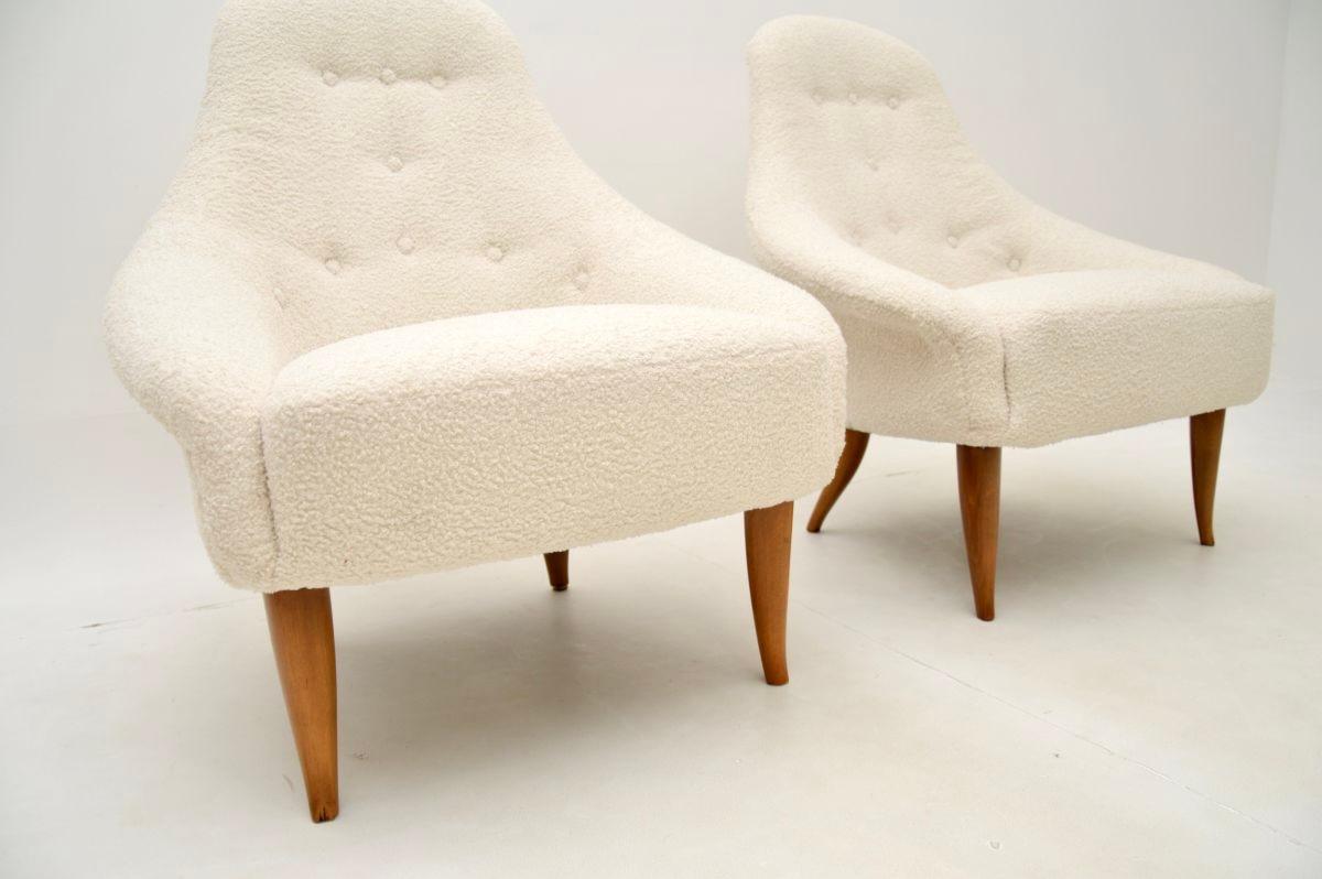 Milieu du XXe siècle Paire de fauteuils suédois vintage par Kerstin Horlin Holmquist en vente