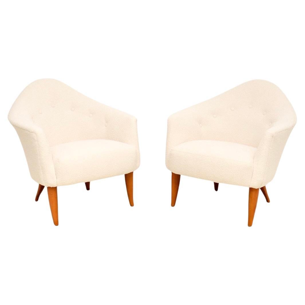 Pair of Vintage Swedish Armchairs by Kerstin Horlin Holmquist For Sale
