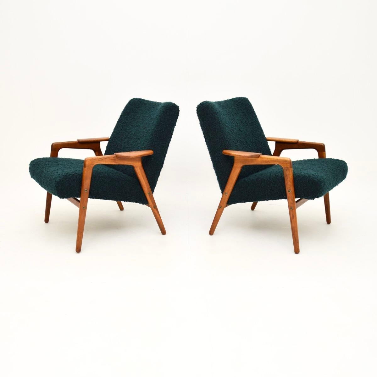 Mid-Century Modern Pair of Vintage Swedish Armchairs by Yngve Ekstrom