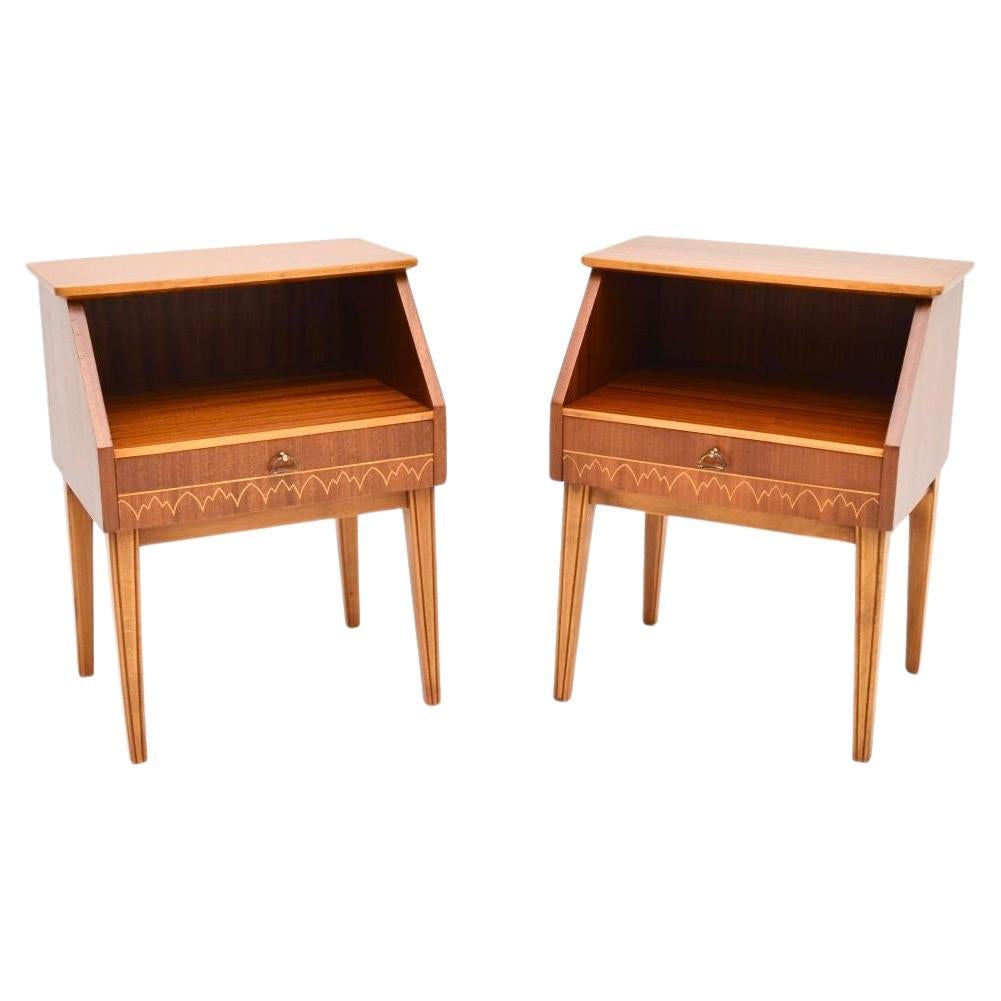 Pair of Vintage Swedish Bedside Cabinets