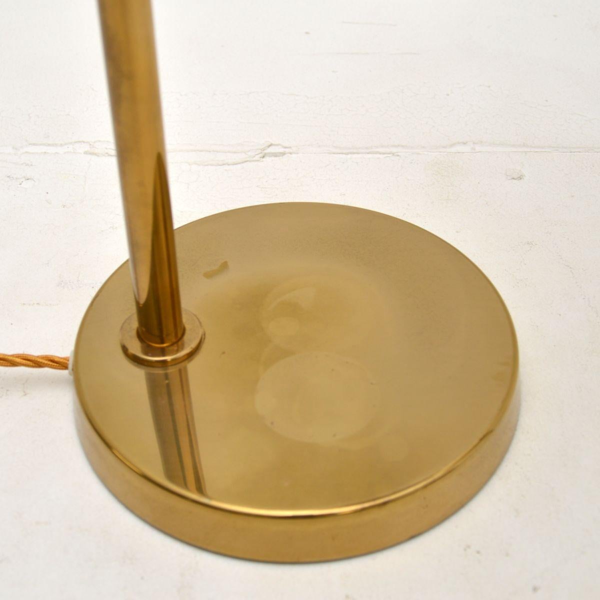 Pair of Vintage Swedish Brass and Glass Table Lamps by Bergboms 3