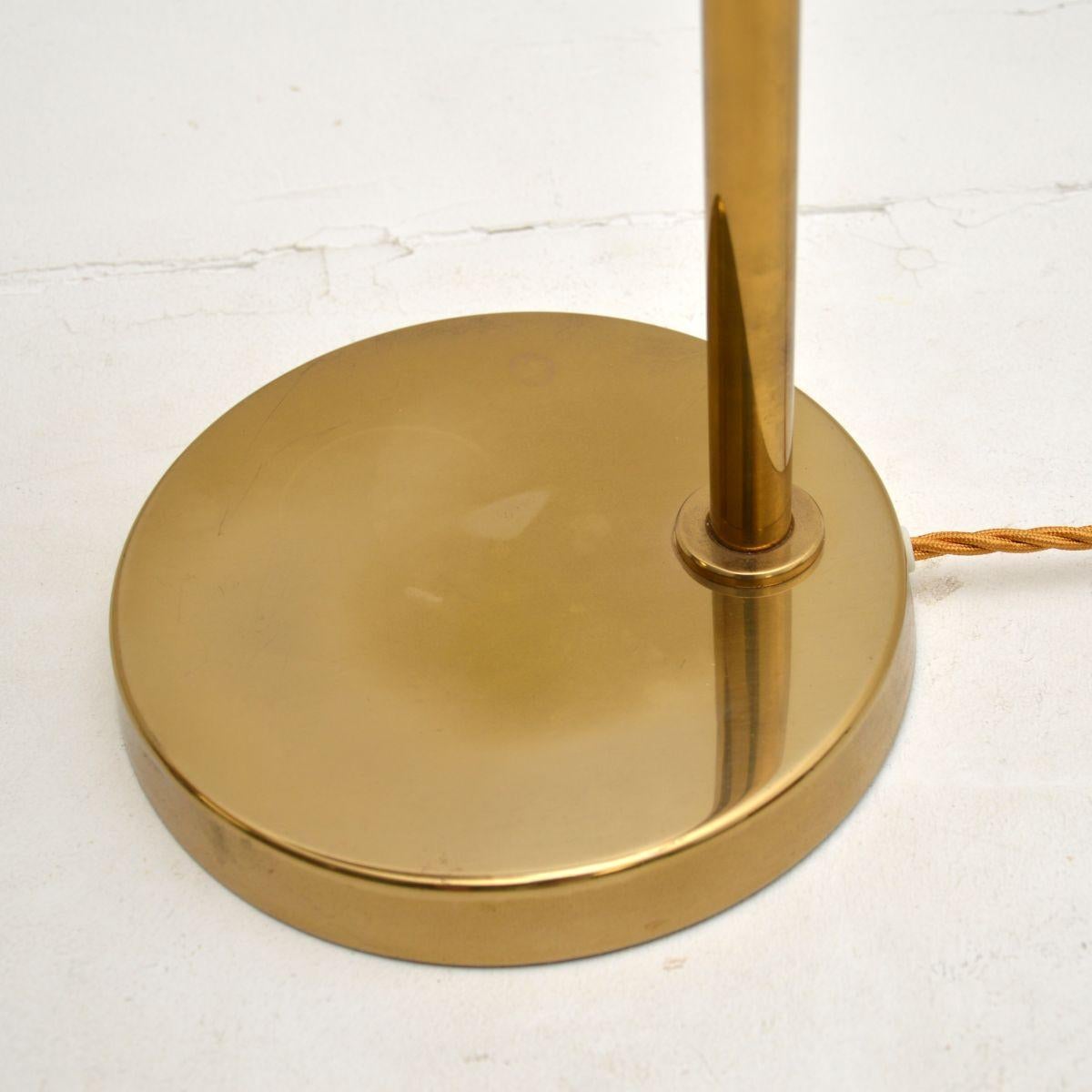 Pair of Vintage Swedish Brass and Glass Table Lamps by Bergboms 4