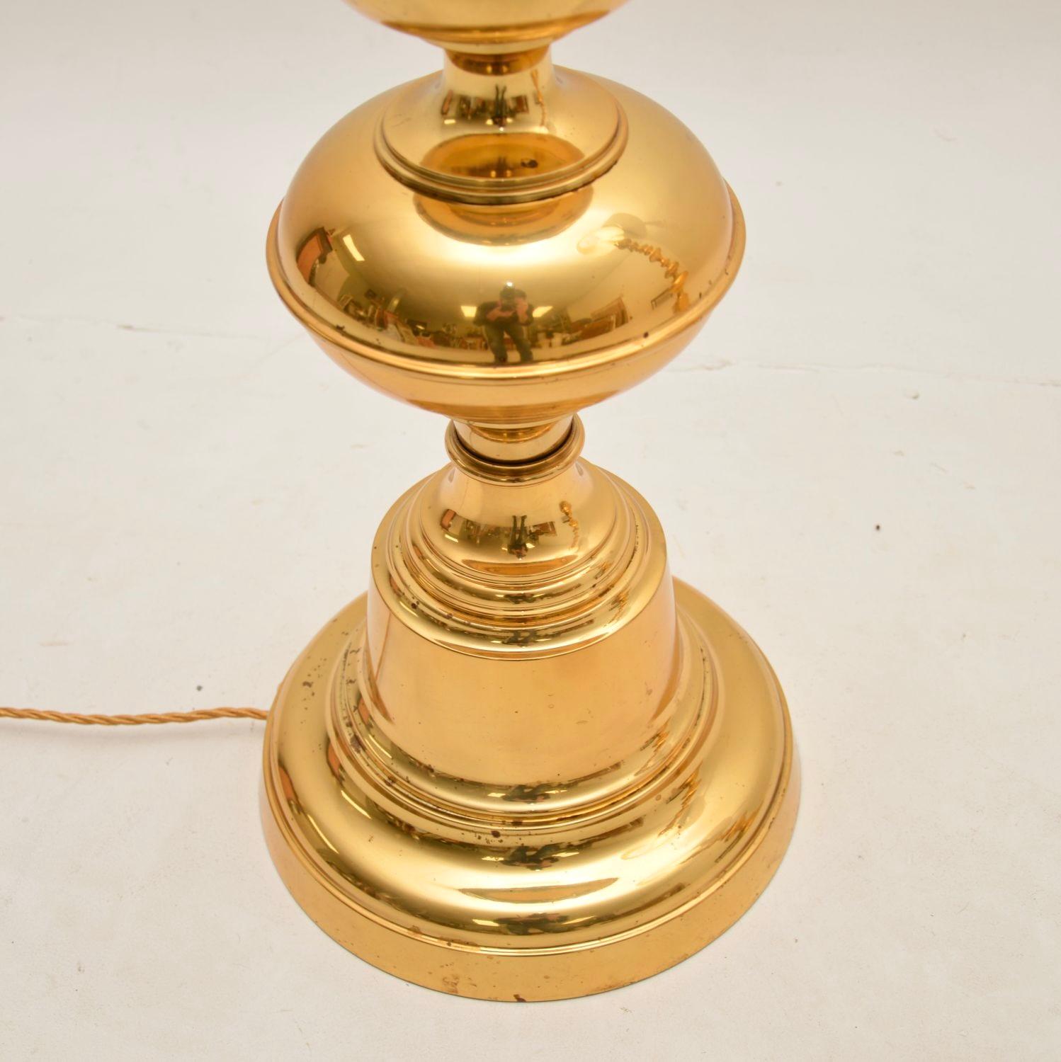 Pair of Vintage Swedish Brass Floor Lamps For Sale 3