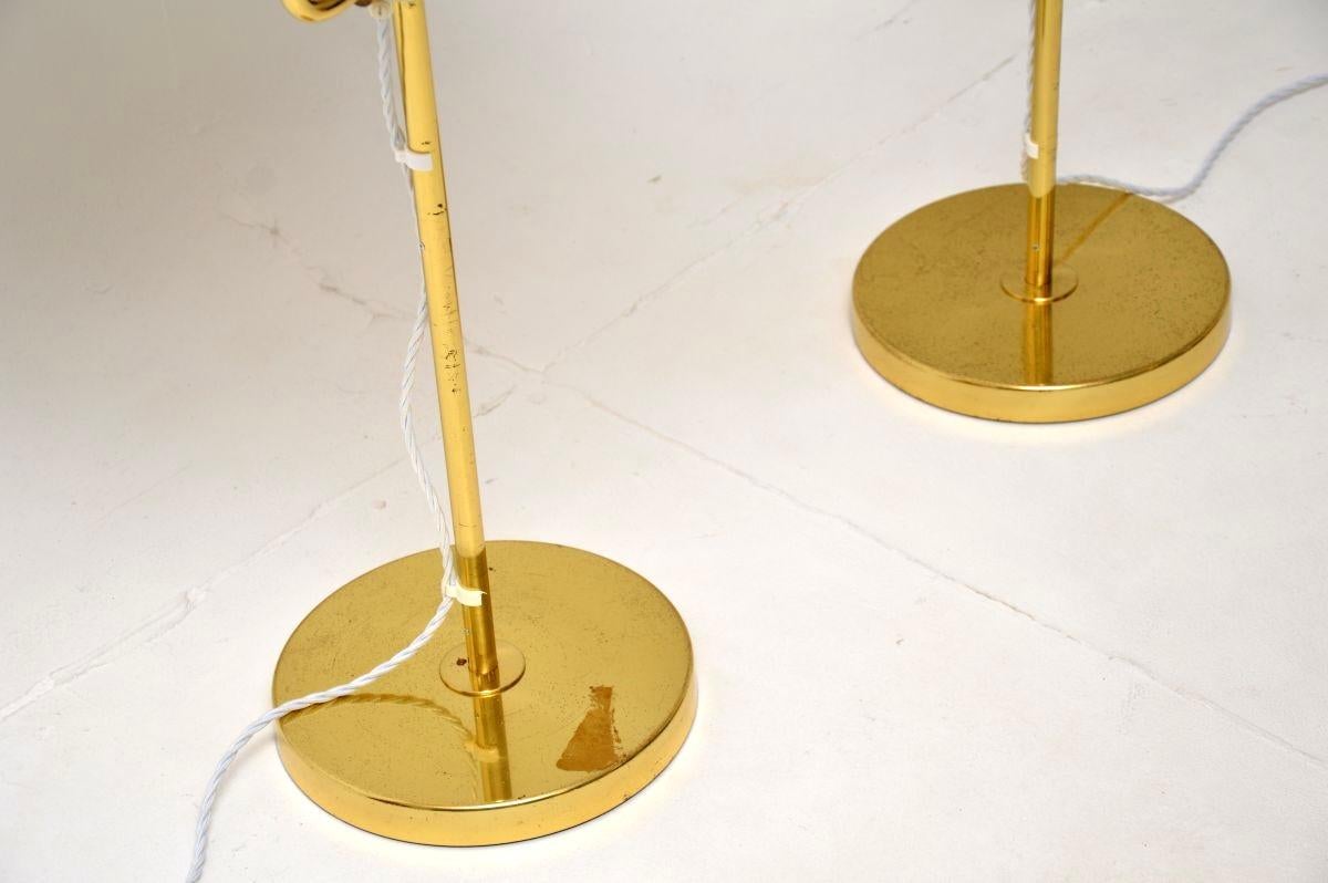 Pair of Vintage Swedish Brass Rise and Fall Lamps by Bergboms en vente 5