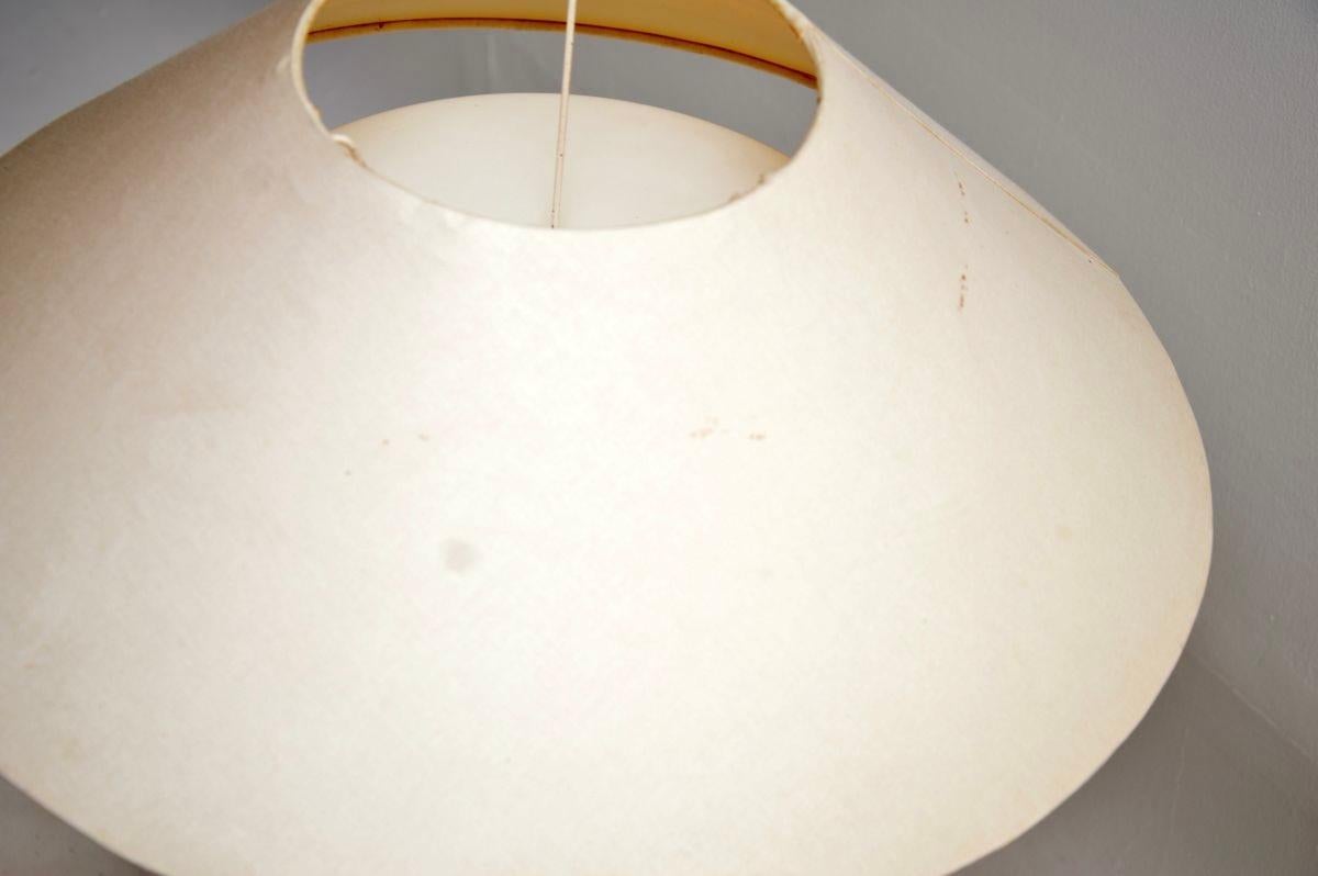 Laiton Pair of Vintage Swedish Brass Rise and Fall Lamps by Bergboms en vente