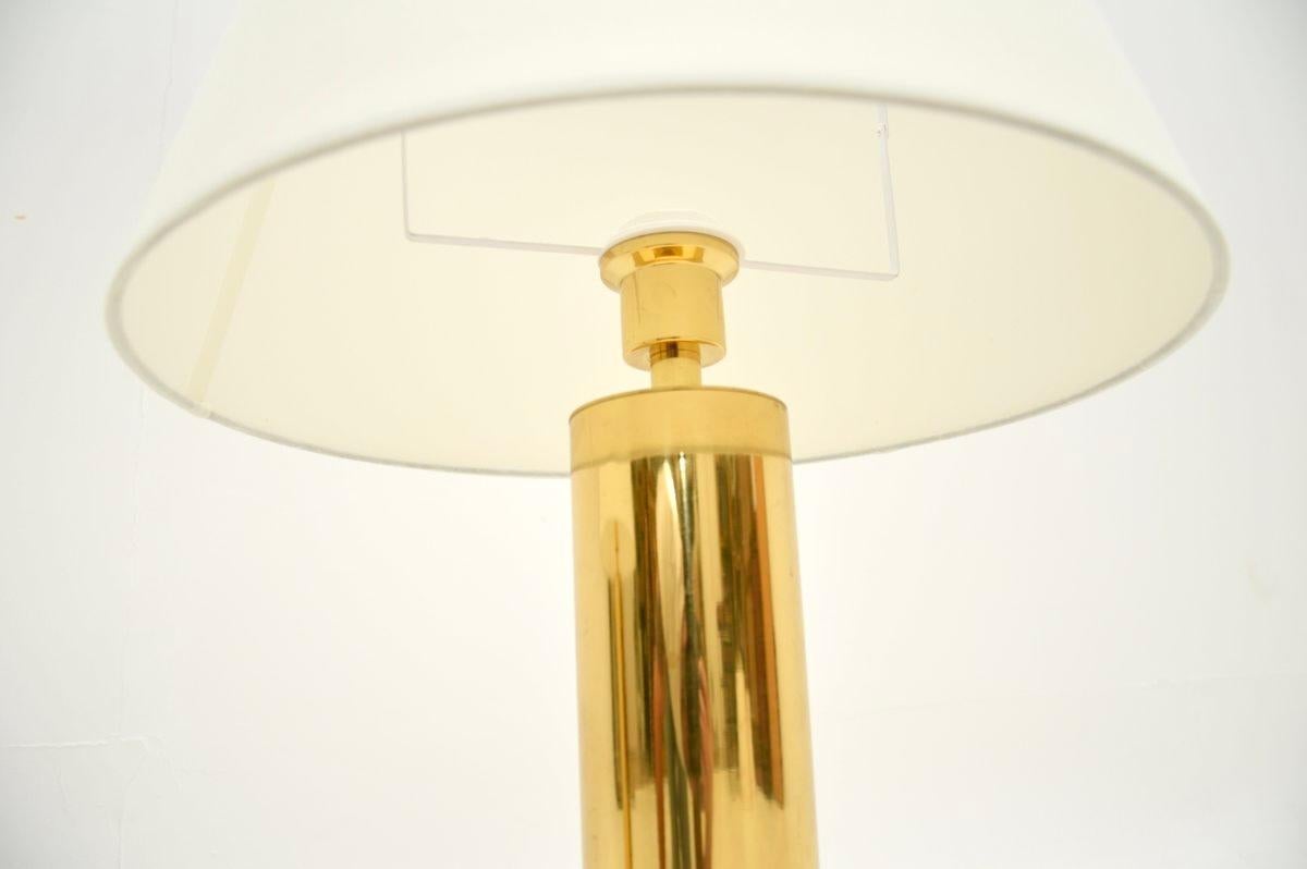 Fin du 20e siècle Paire de lampes de bureau suédoises vintage en laiton par Borens en vente