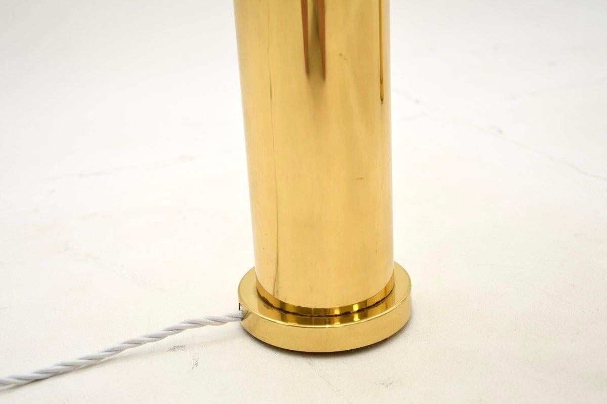 Laiton Paire de lampes de bureau suédoises vintage en laiton par Borens en vente