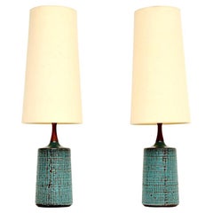 Paire de lampes de table en céramique suédoise vintage