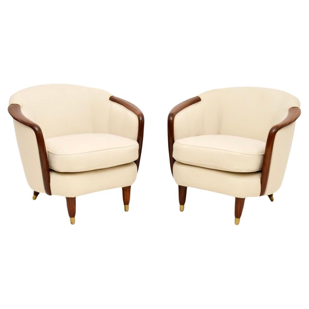 Pair of Vintage Swedish Club Armchairs