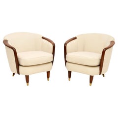 Pair of Vintage Swedish Club Armchairs