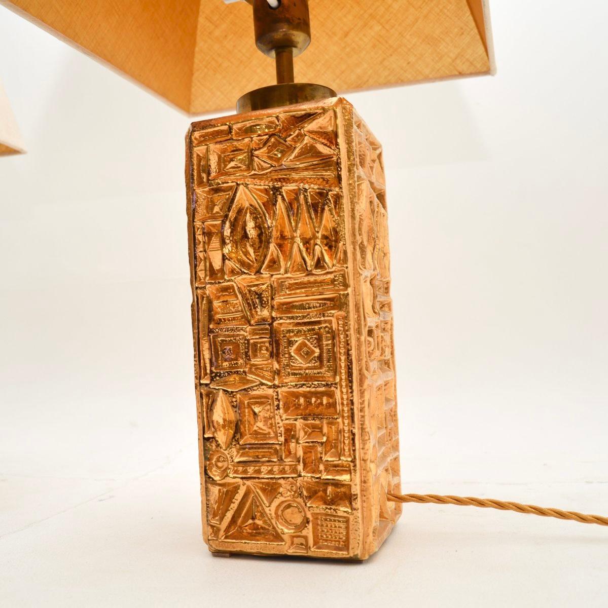 Mid-Century Modern Paire de lampes de bureau suédoises vintage en verre par Henrik Blomqvist en vente