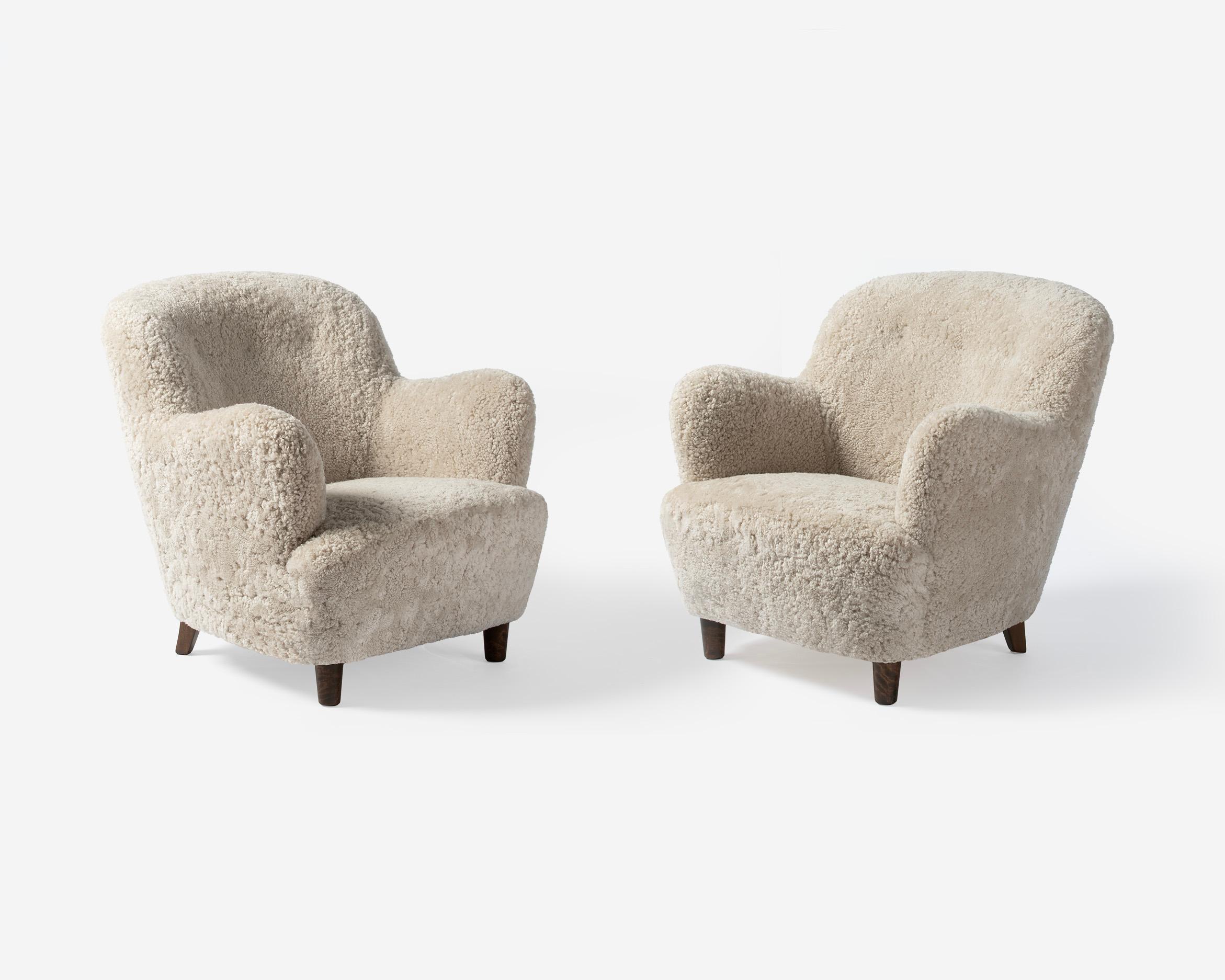 Pareja de sillones suecos Otto Schultz de la década de 1940 en venta 1