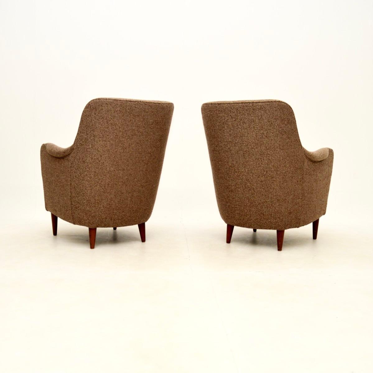 Paire de fauteuils Samsas suédois vintage par Carl Malmsten Bon état - En vente à London, GB