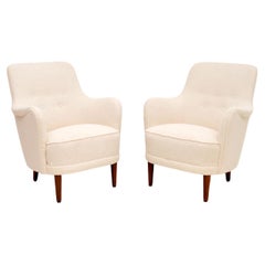 Pair of Vintage Swedish ‘Samsas’ Armchairs by Carl Malmsten