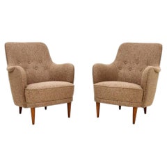 Pair of Vintage Swedish Samsas Armchairs by Carl Malmsten