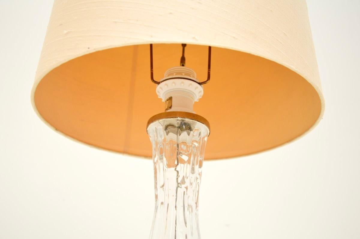 Pair of Vintage Swedish Table Lamps by Carl Fagerlund for Orrefors In Good Condition For Sale In London, GB