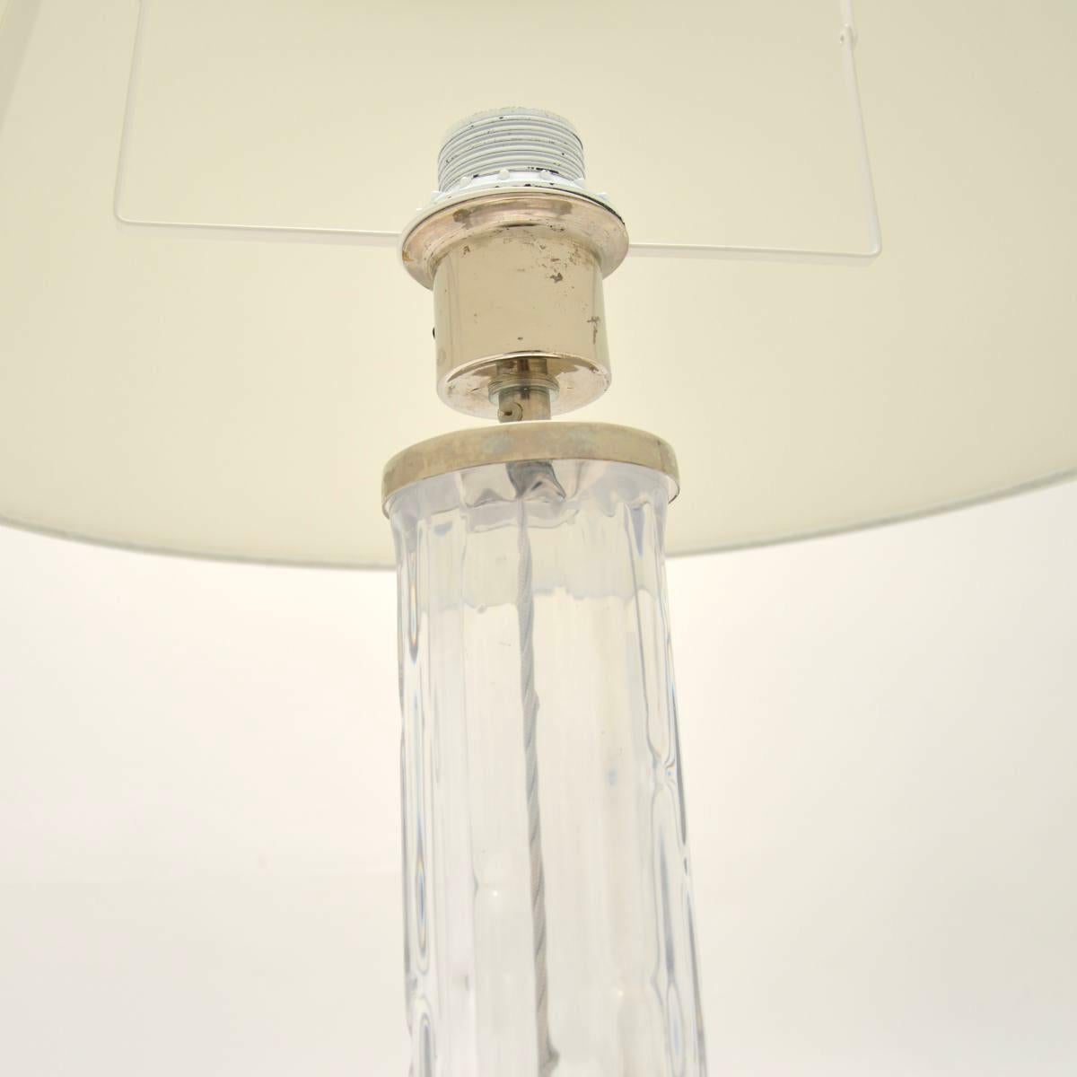 Mid-20th Century Pair of Vintage Swedish Table Lamps by Carl Fagerlund for Orrefors For Sale