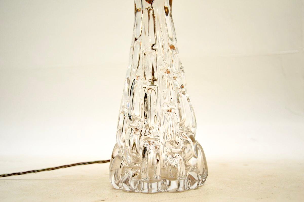 Pair of Vintage Swedish Table Lamps by Carl Fagerlund for Orrefors For Sale 1