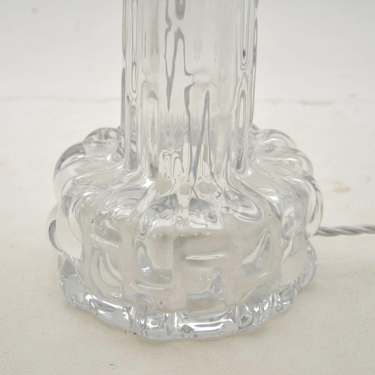 Pair of Vintage Swedish Table Lamps by Carl Fagerlund for Orrefors For Sale 2