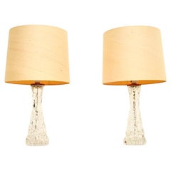 Coppia di lampade da tavolo svedesi vintage di Carl Fagerlund per Orrefors
