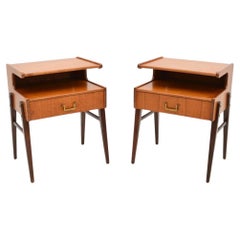 Pair of Vintage Swedish Teak Bedside Tables