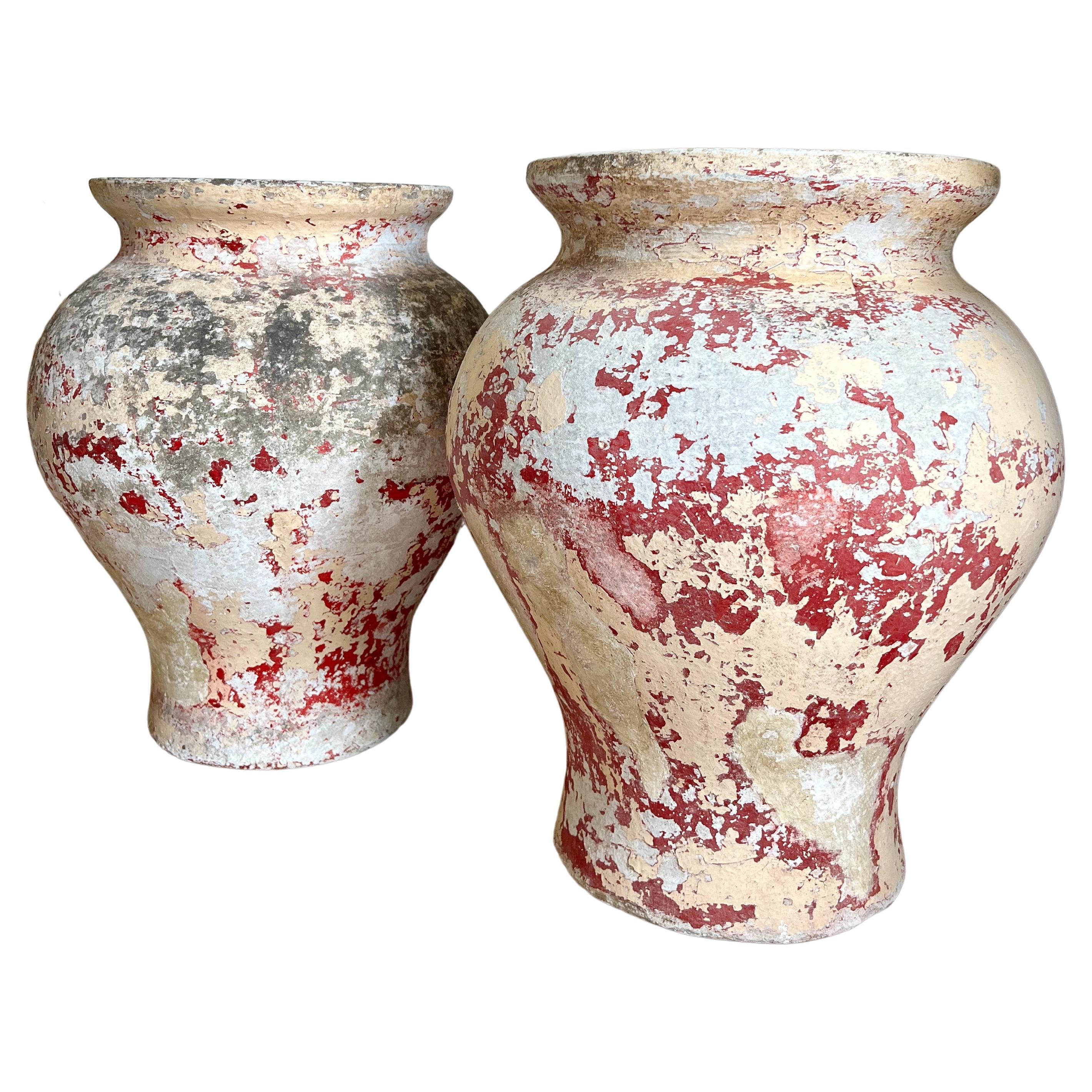 Pair of Vintage Swiss Willy Guhl Vases For Sale