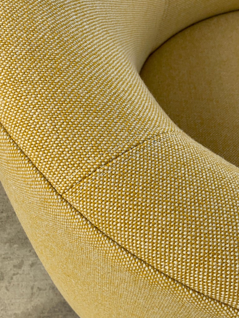 Pair of Vintage Swivel Barrel Chairs For Sale at 1stdibs