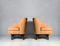 Paire de fauteuils de salon pivotants vintage