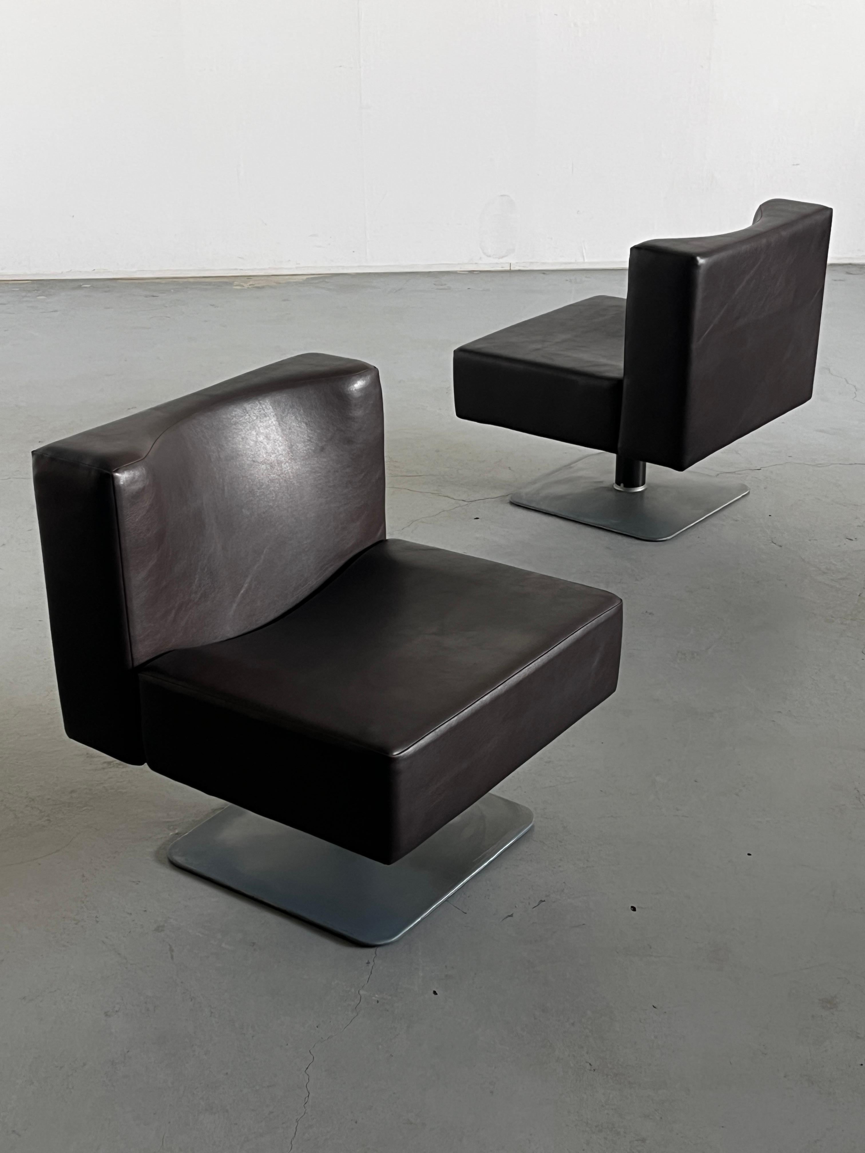 Ein Paar Vintage 'System 350' Lounge Chairs von Herbert Hirche für Mauser, 1974 (Moderne der Mitte des Jahrhunderts) im Angebot