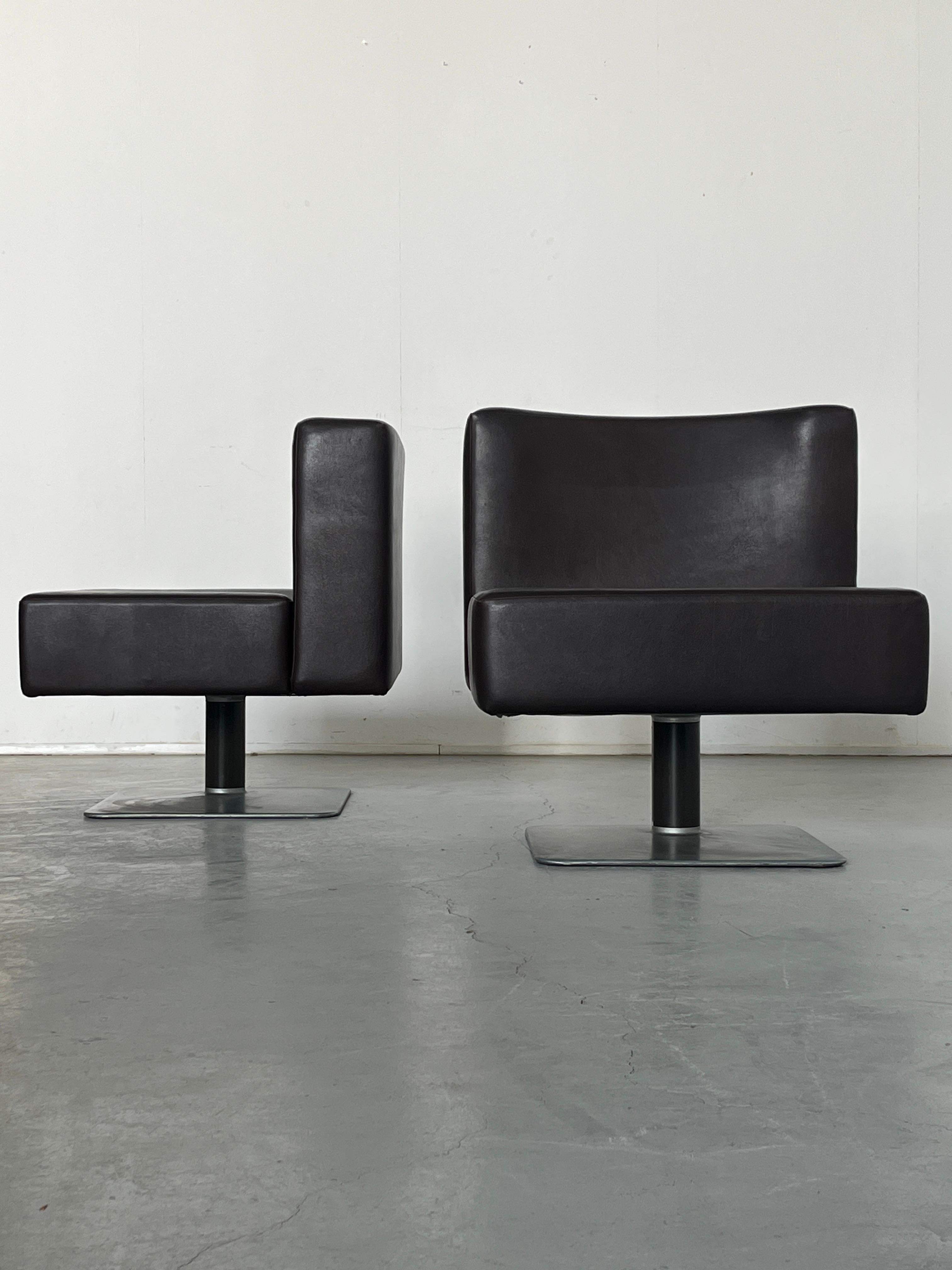 Ein Paar Vintage 'System 350' Lounge Chairs von Herbert Hirche für Mauser, 1974 (Ende des 20. Jahrhunderts) im Angebot