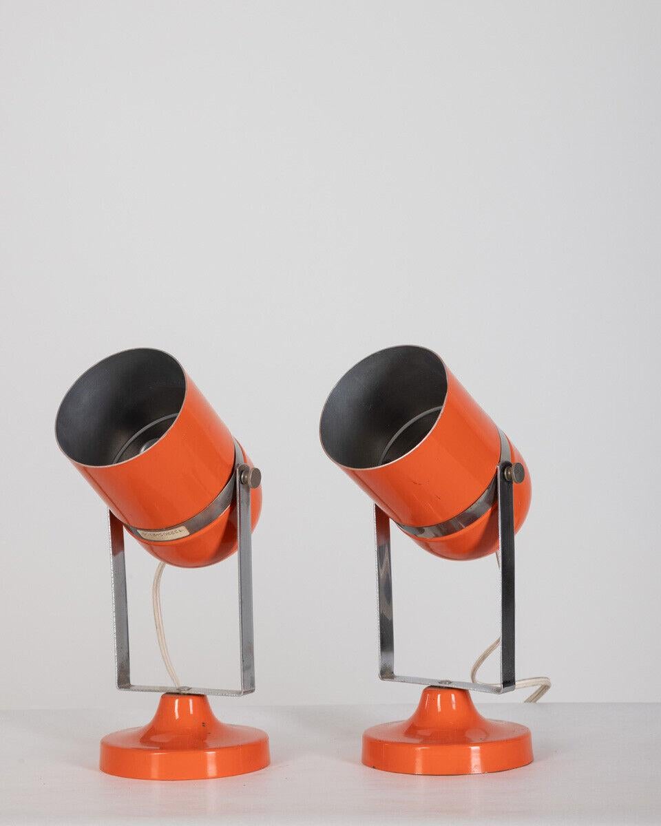 tischlampe 70er jahre orange
