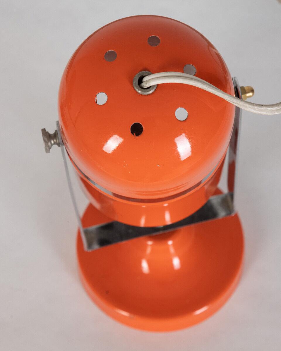 Paar Vintage-Tischlampen, 70er-Jahre, orange, italienisches Design (Italienisch)