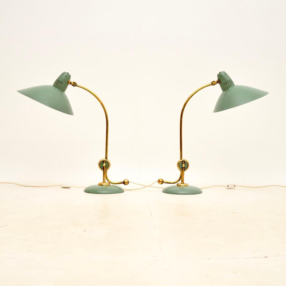 Mid-Century Modern Paire de lampes de bureau vintage par Hala Zeist en vente