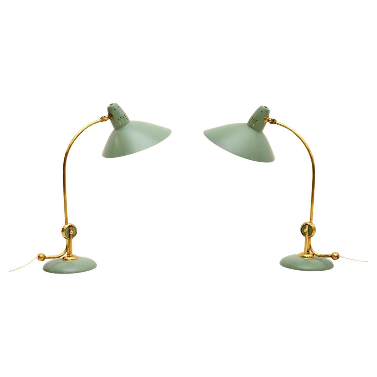 Paire de lampes de bureau vintage par Hala Zeist en vente