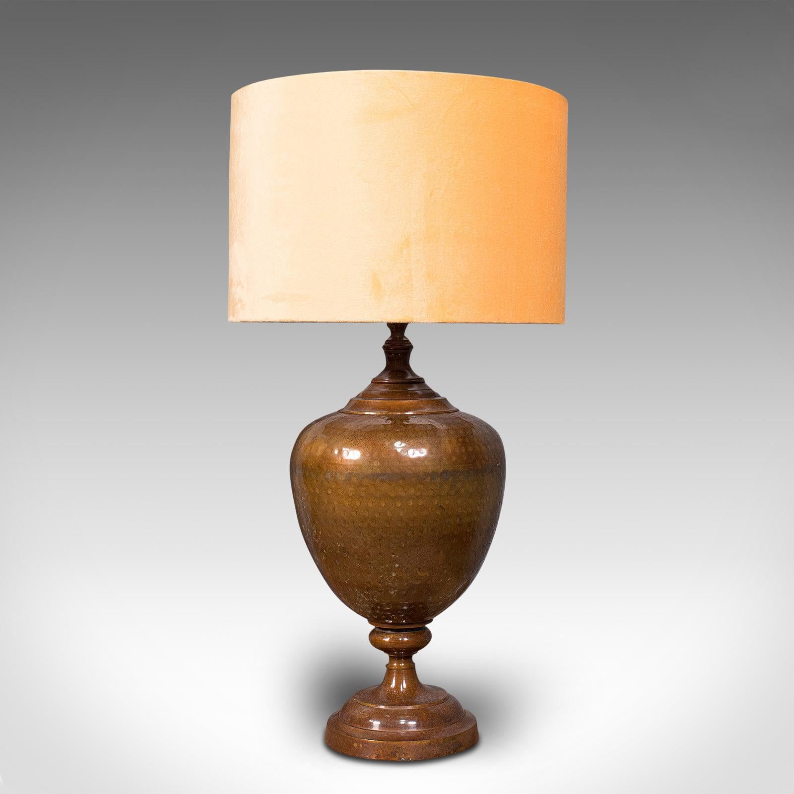 20th Century Pair of Vintage Table Lamps, English, Brass, Decorative, Side Light, Circa 1940