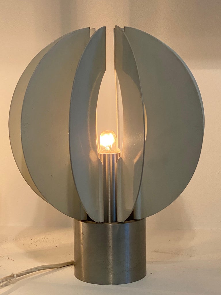 Pair of Vintage Metal Table Lamps from Italy For Sale at 1stDibs