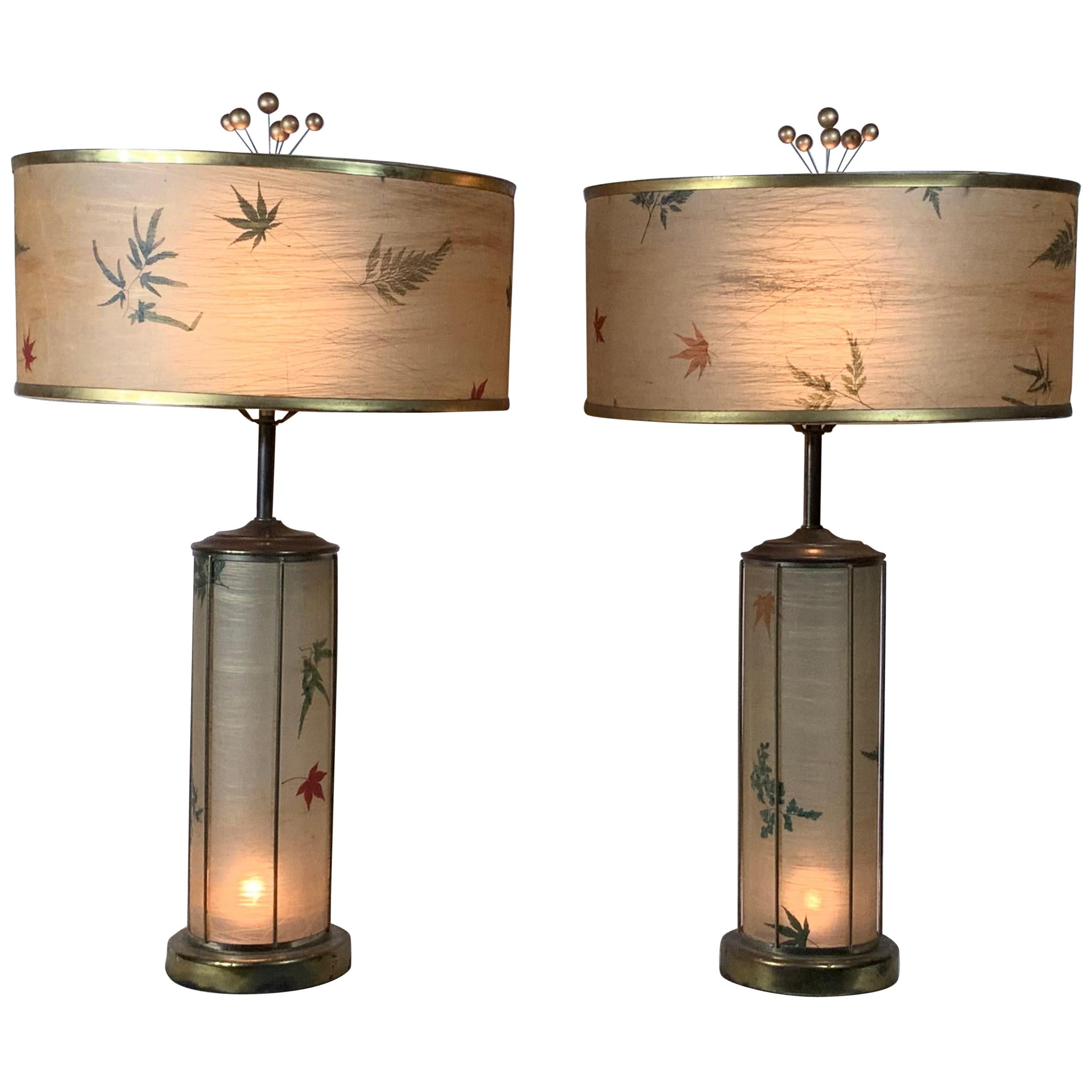 Pair of Zebra Mirrored Table Lamps For Sale at 1stDibs